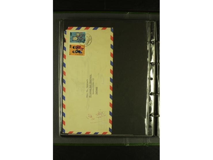 1950/77 (ca.), Partie Briefe und Karten, dabei Reco, Luftpost etc.