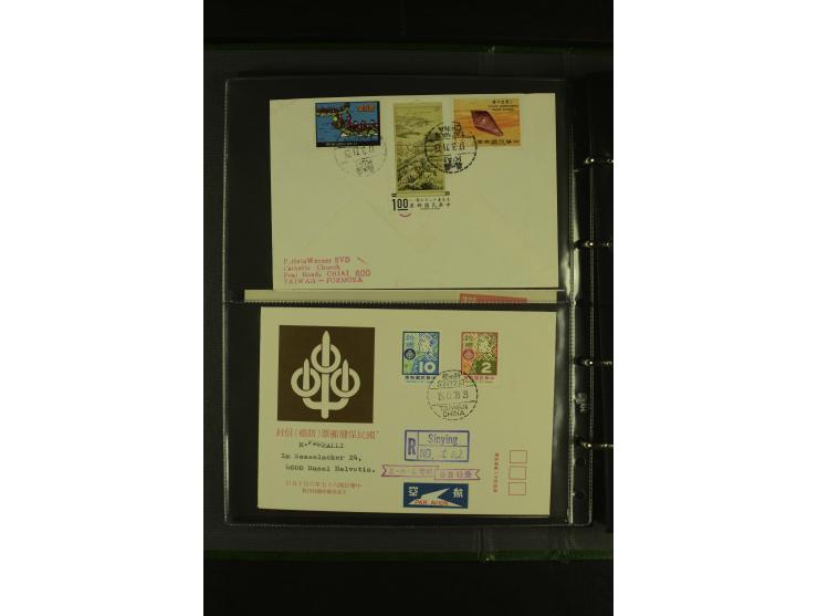 1950/77 (ca.), Partie Briefe und Karten, dabei Reco, Luftpost etc.