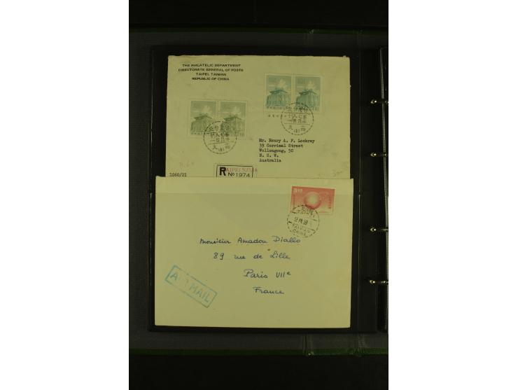 1950/77 (ca.), Partie Briefe und Karten, dabei Reco, Luftpost etc.