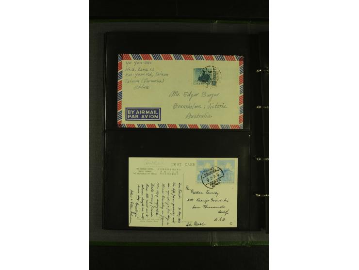 1950/77 (ca.), Partie Briefe und Karten, dabei Reco, Luftpost etc.