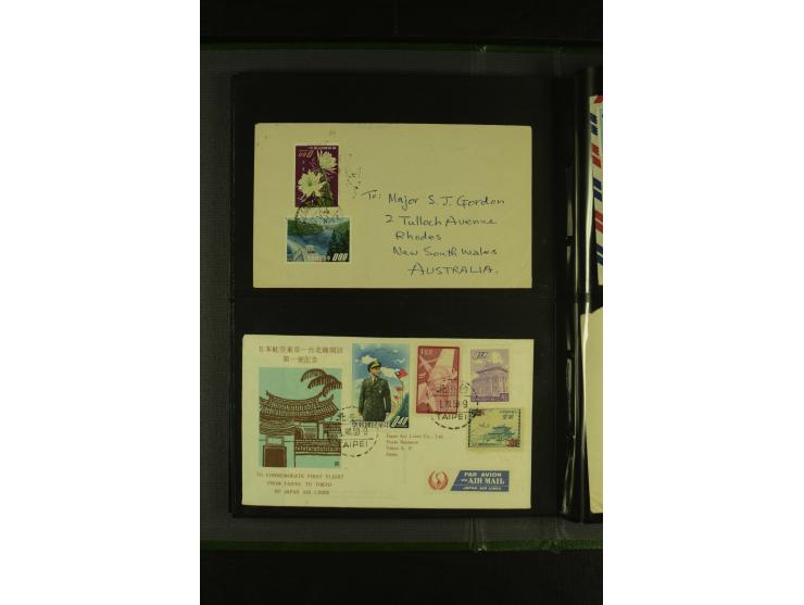 1950/77 (ca.), Partie Briefe und Karten, dabei Reco, Luftpost etc.