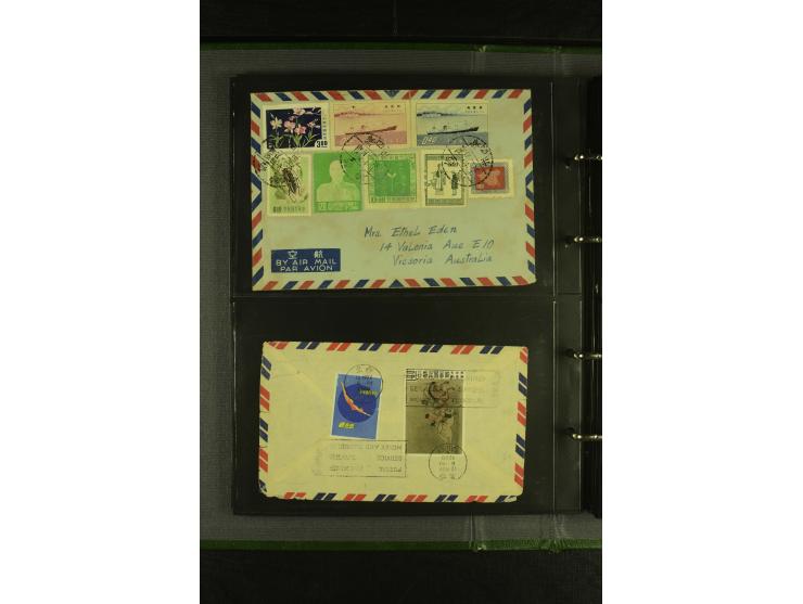 1950/77 (ca.), Partie Briefe und Karten, dabei Reco, Luftpost etc.