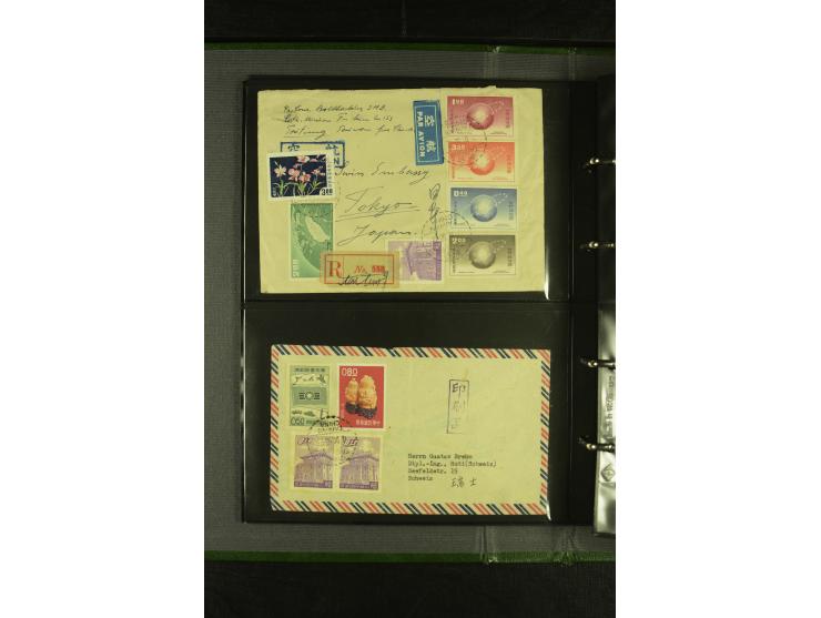 1950/77 (ca.), Partie Briefe und Karten, dabei Reco, Luftpost etc.