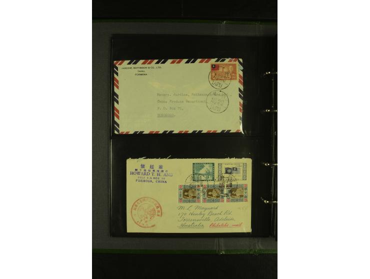 1950/77 (ca.), Partie Briefe und Karten, dabei Reco, Luftpost etc.