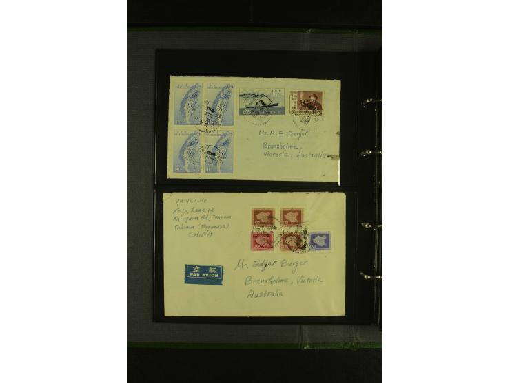 1950/77 (ca.), Partie Briefe und Karten, dabei Reco, Luftpost etc.