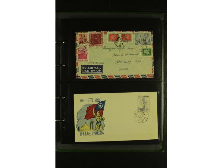 1950/77 (ca.), Partie Briefe und Karten, dabei Reco, Luftpost etc.