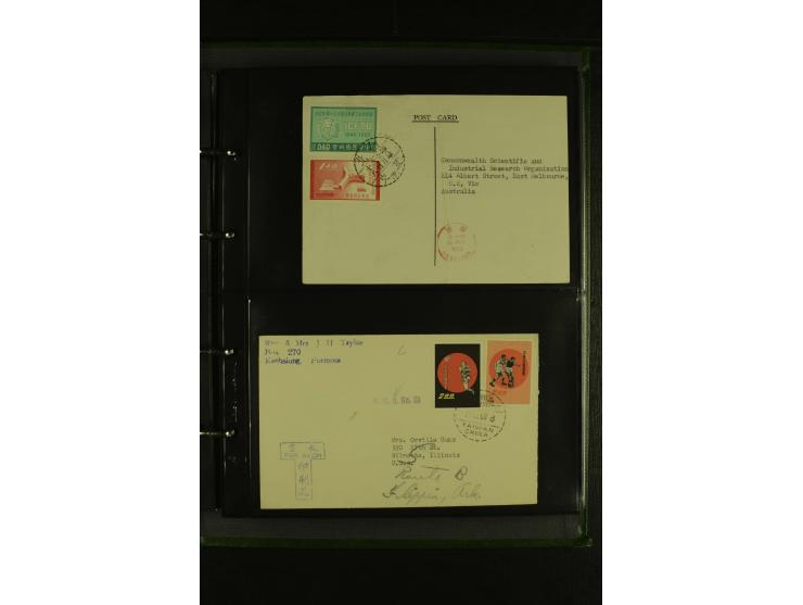 1950/77 (ca.), Partie Briefe und Karten, dabei Reco, Luftpost etc.