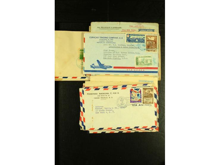 1892/1947, ca. 90 Bedarfsbriefe, ganz überwiegend Kleinformate, dabei Luftpost und Zensuren, R-Briefe etc.