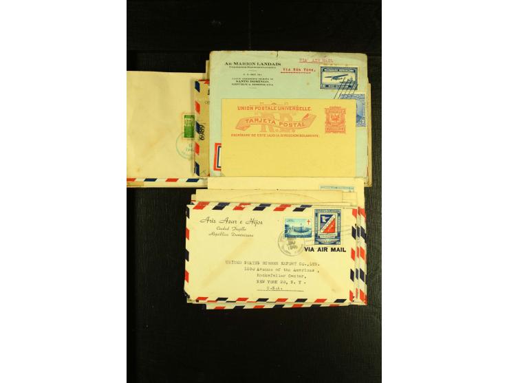 1892/1947, ca. 90 Bedarfsbriefe, ganz überwiegend Kleinformate, dabei Luftpost und Zensuren, R-Briefe etc.