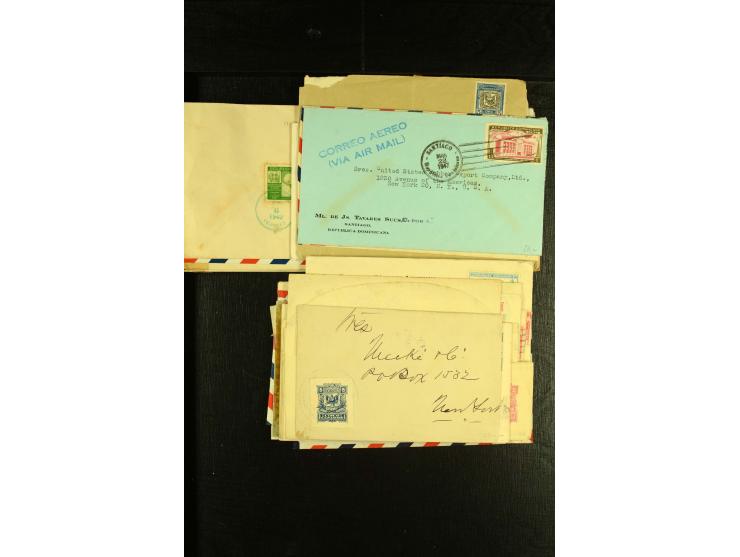 1892/1947, ca. 90 Bedarfsbriefe, ganz überwiegend Kleinformate, dabei Luftpost und Zensuren, R-Briefe etc.