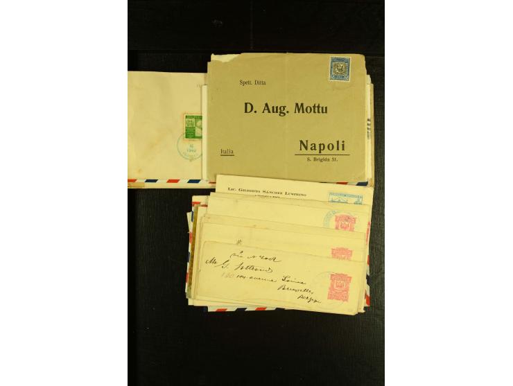 1892/1947, ca. 90 Bedarfsbriefe, ganz überwiegend Kleinformate, dabei Luftpost und Zensuren, R-Briefe etc.