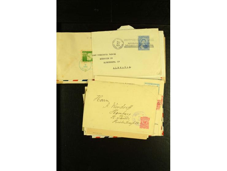 1892/1947, ca. 90 Bedarfsbriefe, ganz überwiegend Kleinformate, dabei Luftpost und Zensuren, R-Briefe etc.