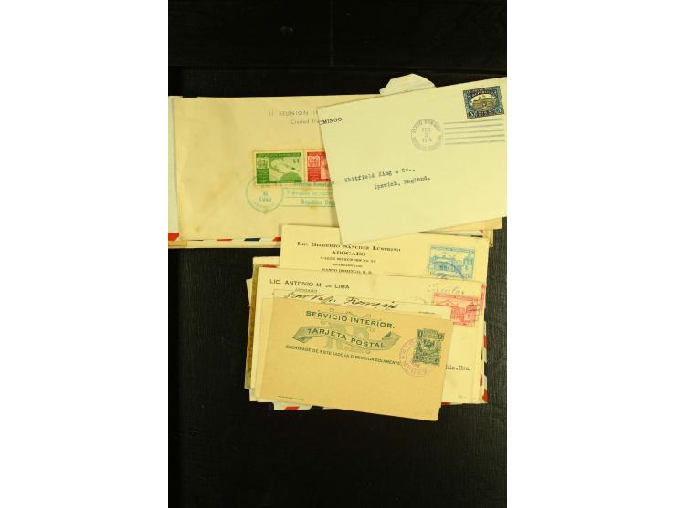 1892/1947, ca. 90 Bedarfsbriefe, ganz überwiegend Kleinformate, dabei Luftpost und Zensuren, R-Briefe etc.