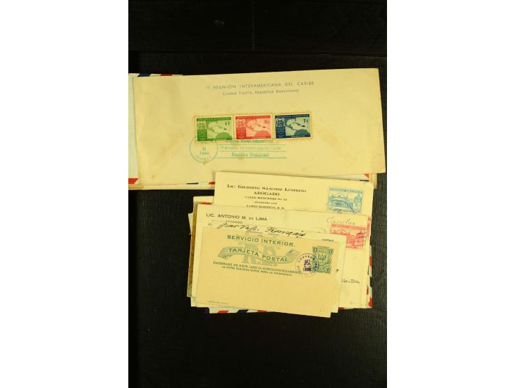 1892/1947, ca. 90 Bedarfsbriefe, ganz überwiegend Kleinformate, dabei Luftpost und Zensuren, R-Briefe etc.