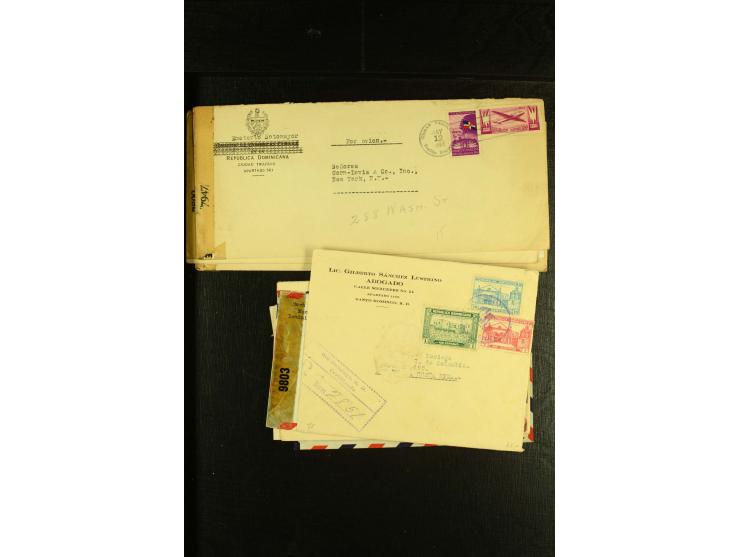 1892/1947, ca. 90 Bedarfsbriefe, ganz überwiegend Kleinformate, dabei Luftpost und Zensuren, R-Briefe etc.