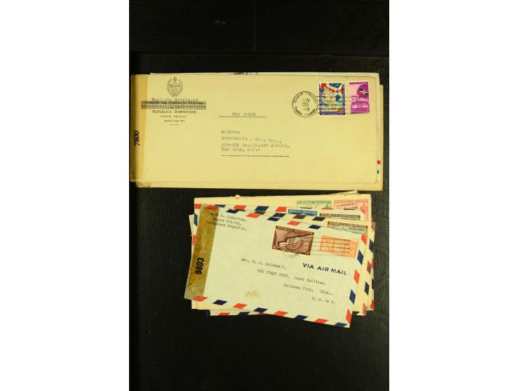 1892/1947, ca. 90 Bedarfsbriefe, ganz überwiegend Kleinformate, dabei Luftpost und Zensuren, R-Briefe etc.