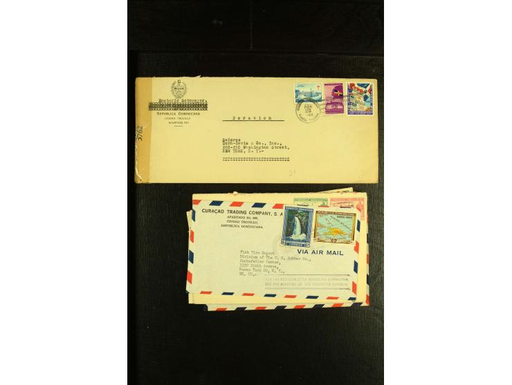 1892/1947, ca. 90 Bedarfsbriefe, ganz überwiegend Kleinformate, dabei Luftpost und Zensuren, R-Briefe etc.
