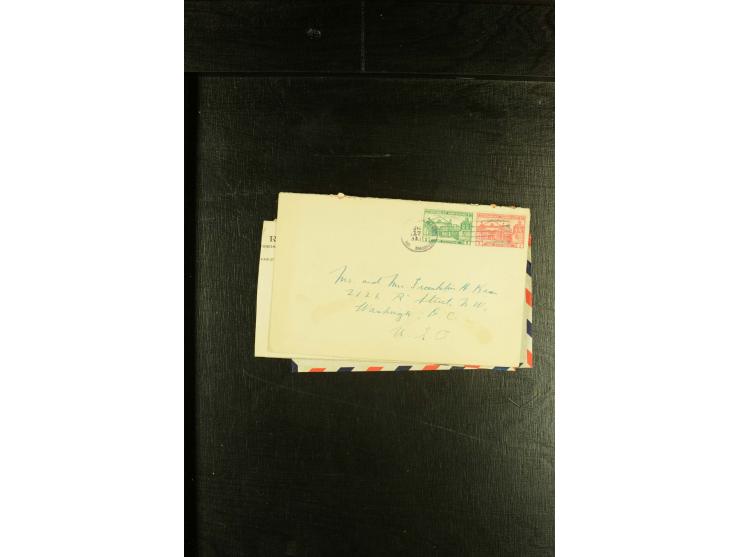 1892/1947, ca. 90 Bedarfsbriefe, ganz überwiegend Kleinformate, dabei Luftpost und Zensuren, R-Briefe etc.