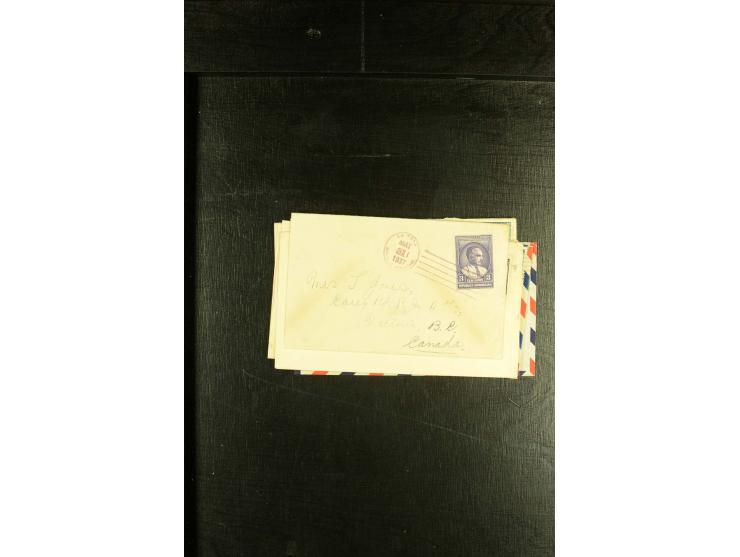 1892/1947, ca. 90 Bedarfsbriefe, ganz überwiegend Kleinformate, dabei Luftpost und Zensuren, R-Briefe etc.