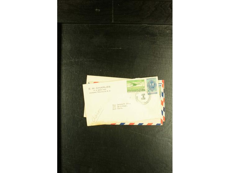 1892/1947, ca. 90 Bedarfsbriefe, ganz überwiegend Kleinformate, dabei Luftpost und Zensuren, R-Briefe etc.