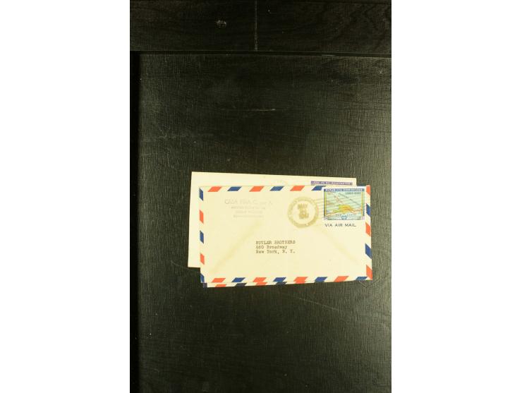 1892/1947, ca. 90 Bedarfsbriefe, ganz überwiegend Kleinformate, dabei Luftpost und Zensuren, R-Briefe etc.
