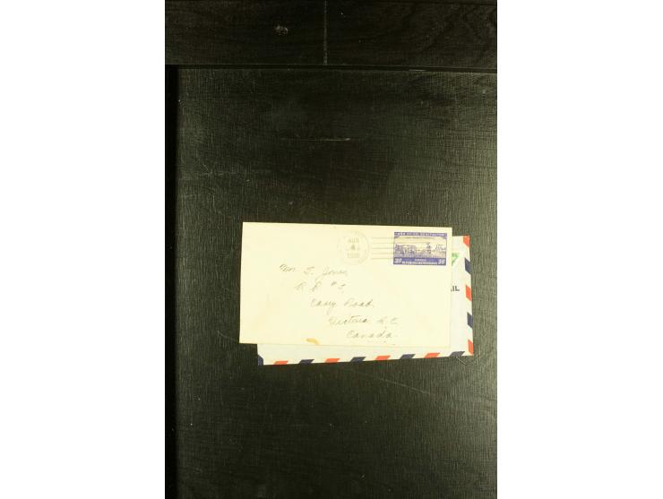 1892/1947, ca. 90 Bedarfsbriefe, ganz überwiegend Kleinformate, dabei Luftpost und Zensuren, R-Briefe etc.