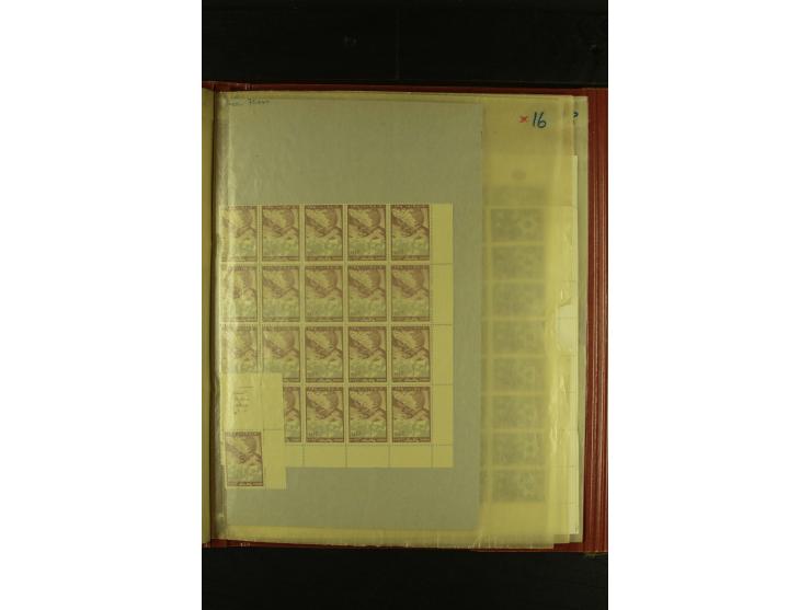 1948/78, postfrischer Posten, meist in Einheiten und Bogenteilen