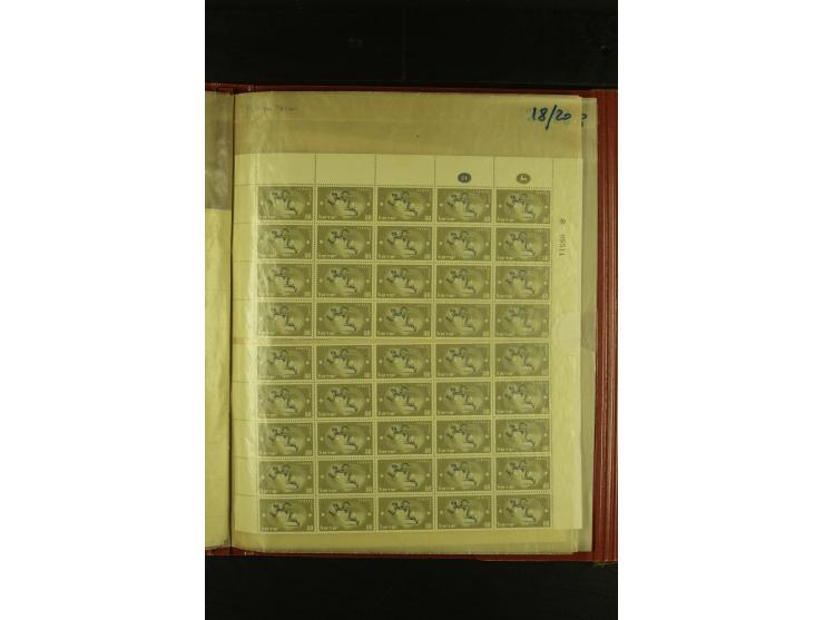 1948/78, postfrischer Posten, meist in Einheiten und Bogenteilen