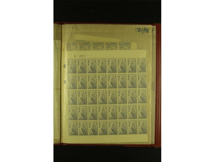 1948/78, postfrischer Posten, meist in Einheiten und Bogenteilen