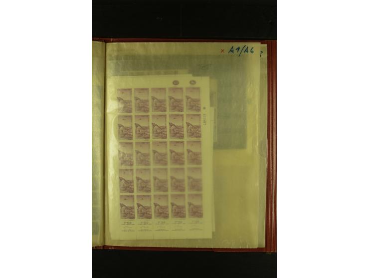 1948/78, postfrischer Posten, meist in Einheiten und Bogenteilen