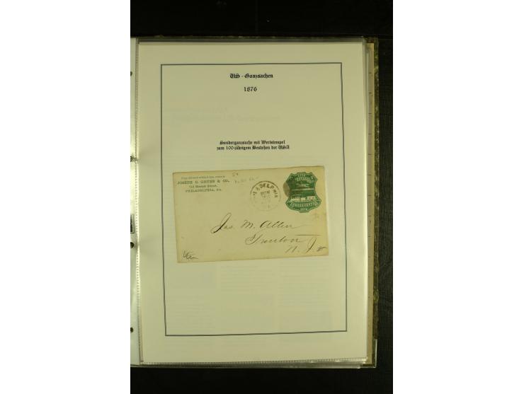 1852/1906, kleiner Posten mit ca. Belegen, Schwerpunkt bei den Ganzsachen mit u.a. einigen Well & Fargo-Umschlägen (inkl. Mex