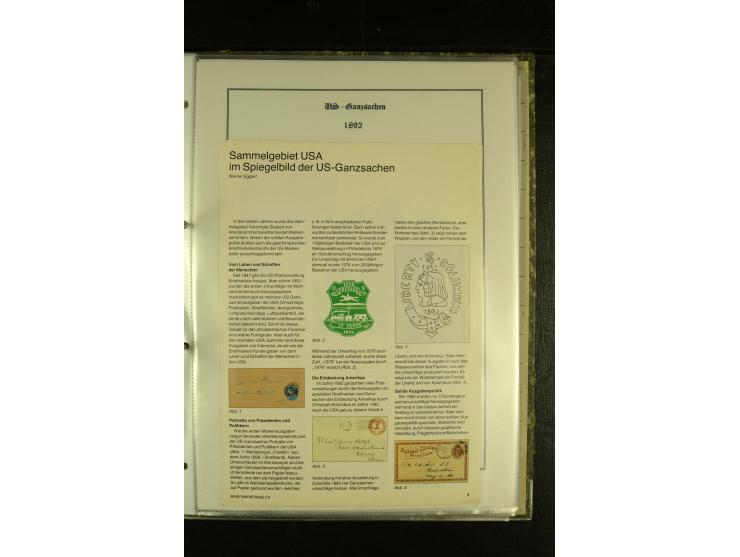 1852/1906, kleiner Posten mit ca. Belegen, Schwerpunkt bei den Ganzsachen mit u.a. einigen Well & Fargo-Umschlägen (inkl. Mex