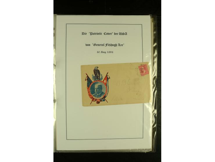 1852/1906, kleiner Posten mit ca. Belegen, Schwerpunkt bei den Ganzsachen mit u.a. einigen Well & Fargo-Umschlägen (inkl. Mex