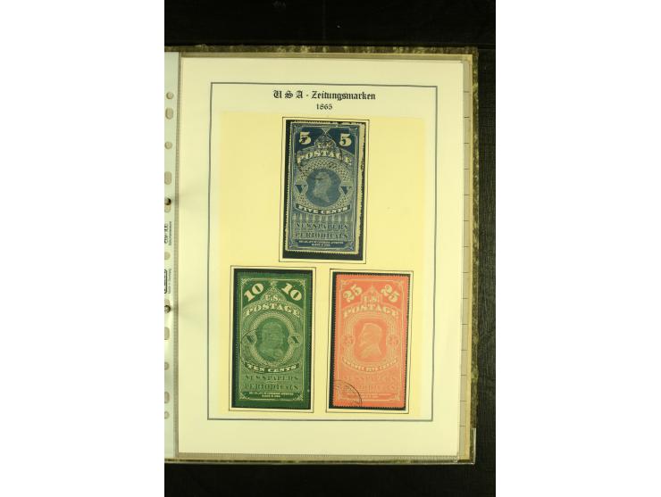 1852/1906, kleiner Posten mit ca. Belegen, Schwerpunkt bei den Ganzsachen mit u.a. einigen Well & Fargo-Umschlägen (inkl. Mex