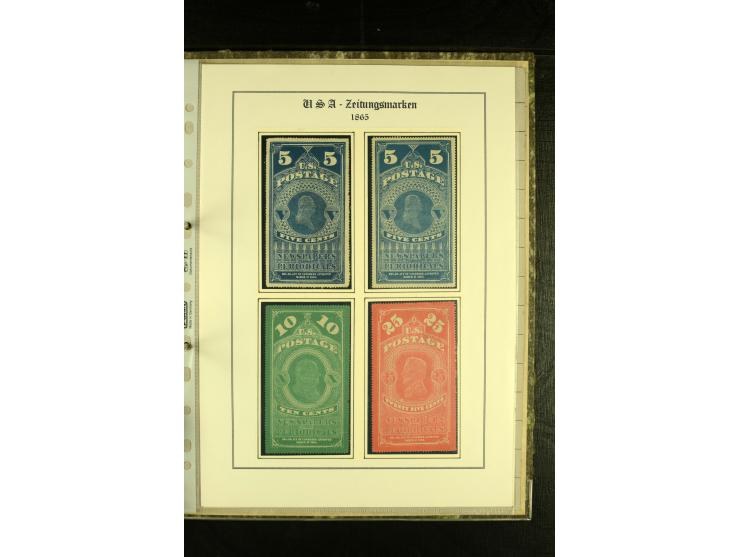1852/1906, kleiner Posten mit ca. Belegen, Schwerpunkt bei den Ganzsachen mit u.a. einigen Well & Fargo-Umschlägen (inkl. Mex