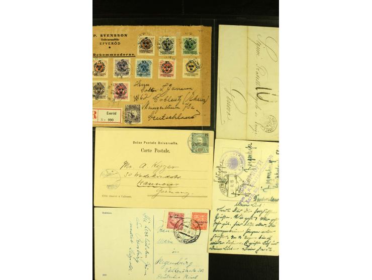 1852/1966 (ca.), ungebrauchte und gestempelte Partie mit einigen Briefen und Karten