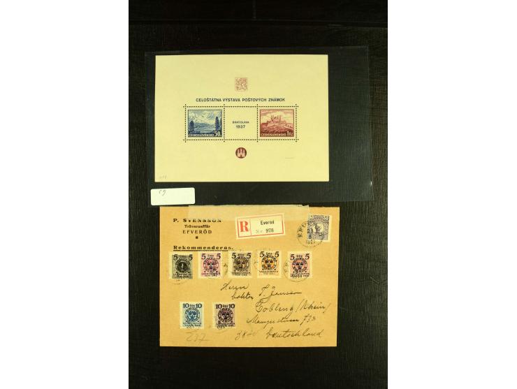 1852/1966 (ca.), ungebrauchte und gestempelte Partie mit einigen Briefen und Karten
