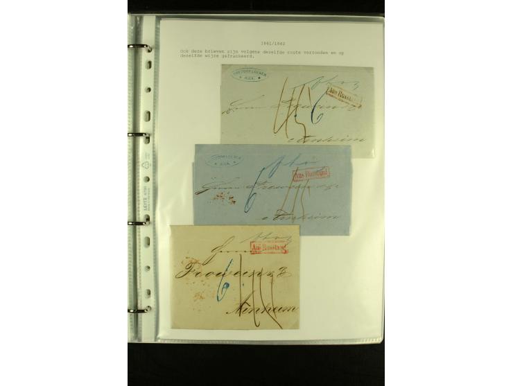 1587/1860, umfangreiche Sammlung Transitpost mit ca. 245 Briefen, Schwerpunkt bei der Post aus Belgien, Holland, Russland und