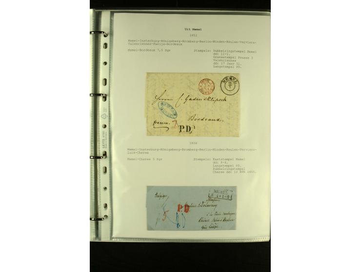 1587/1860, umfangreiche Sammlung Transitpost mit ca. 245 Briefen, Schwerpunkt bei der Post aus Belgien, Holland, Russland und