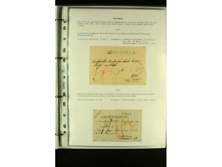 1587/1860, umfangreiche Sammlung Transitpost mit ca. 245 Briefen, Schwerpunkt bei der Post aus Belgien, Holland, Russland und
