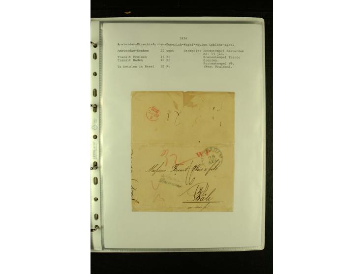 1587/1860, umfangreiche Sammlung Transitpost mit ca. 245 Briefen, Schwerpunkt bei der Post aus Belgien, Holland, Russland und