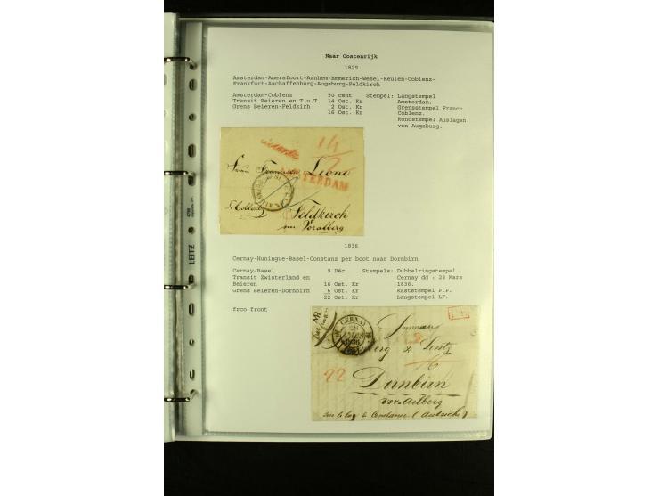1587/1860, umfangreiche Sammlung Transitpost mit ca. 245 Briefen, Schwerpunkt bei der Post aus Belgien, Holland, Russland und