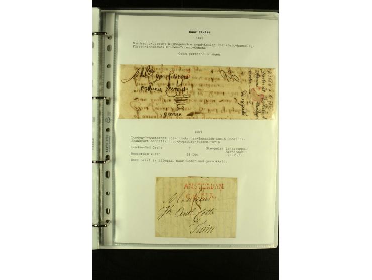 1587/1860, umfangreiche Sammlung Transitpost mit ca. 245 Briefen, Schwerpunkt bei der Post aus Belgien, Holland, Russland und