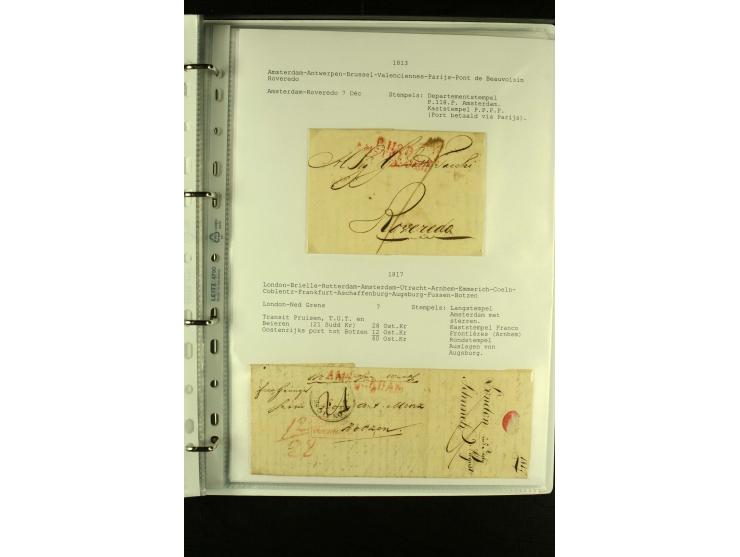 1587/1860, umfangreiche Sammlung Transitpost mit ca. 245 Briefen, Schwerpunkt bei der Post aus Belgien, Holland, Russland und
