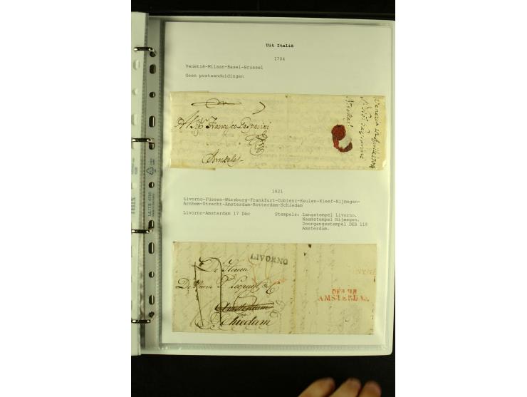 1587/1860, umfangreiche Sammlung Transitpost mit ca. 245 Briefen, Schwerpunkt bei der Post aus Belgien, Holland, Russland und