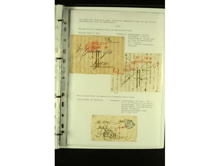 1587/1860, umfangreiche Sammlung Transitpost mit ca. 245 Briefen, Schwerpunkt bei der Post aus Belgien, Holland, Russland und