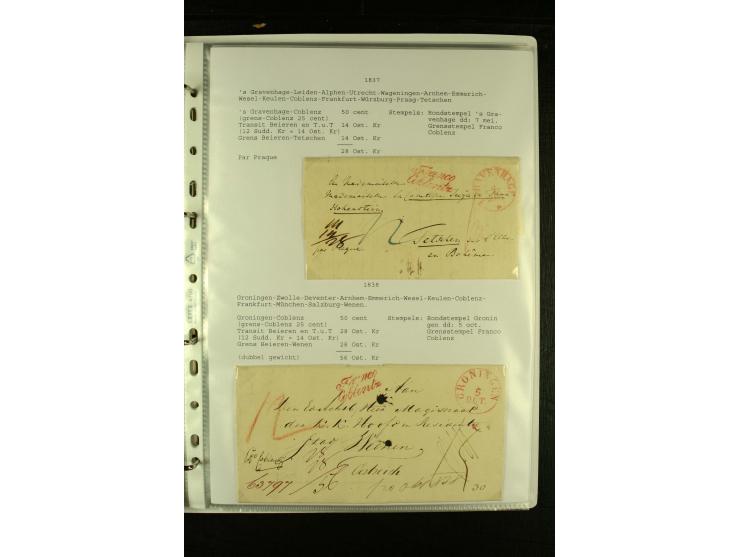 1587/1860, umfangreiche Sammlung Transitpost mit ca. 245 Briefen, Schwerpunkt bei der Post aus Belgien, Holland, Russland und
