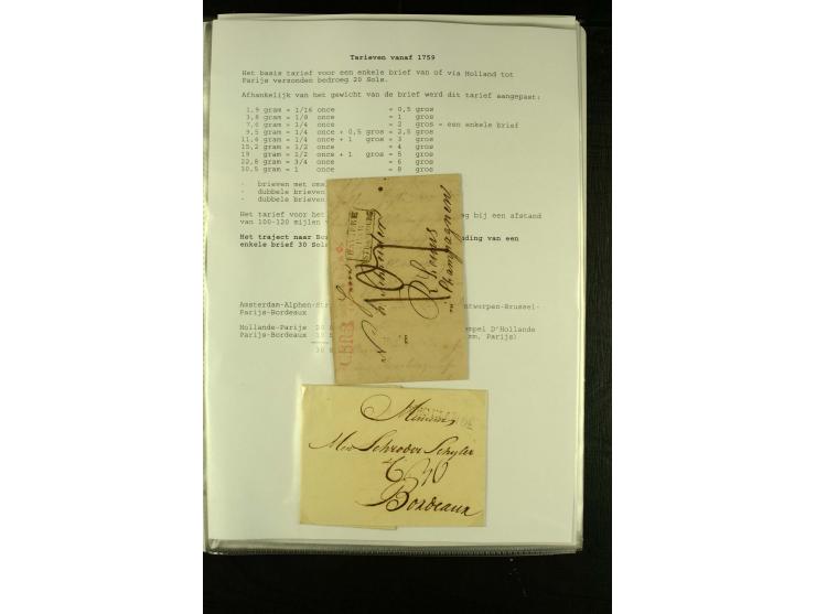 1587/1860, umfangreiche Sammlung Transitpost mit ca. 245 Briefen, Schwerpunkt bei der Post aus Belgien, Holland, Russland und