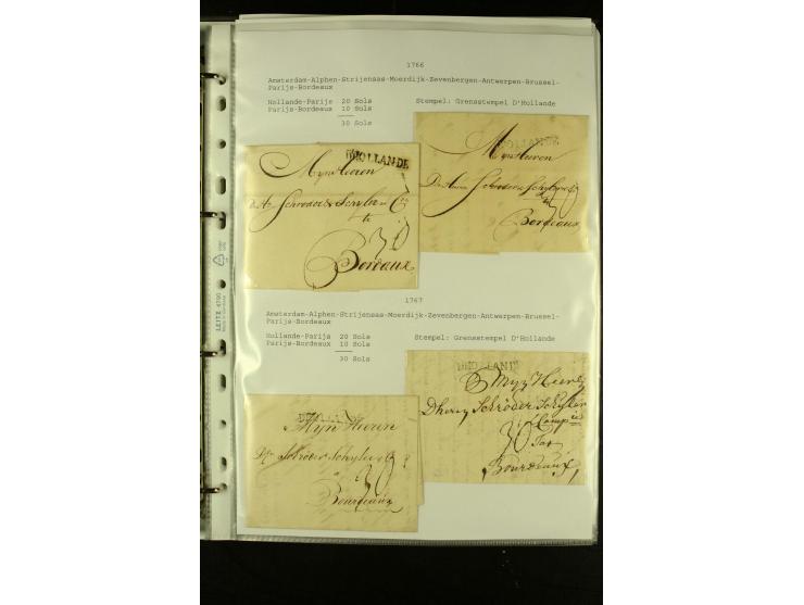 1587/1860, umfangreiche Sammlung Transitpost mit ca. 245 Briefen, Schwerpunkt bei der Post aus Belgien, Holland, Russland und