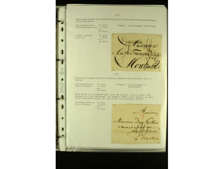 1587/1860, umfangreiche Sammlung Transitpost mit ca. 245 Briefen, Schwerpunkt bei der Post aus Belgien, Holland, Russland und